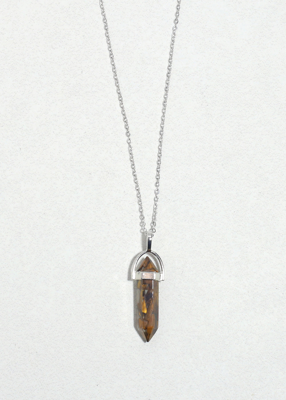 Aura Crystal Point Pendant Necklace