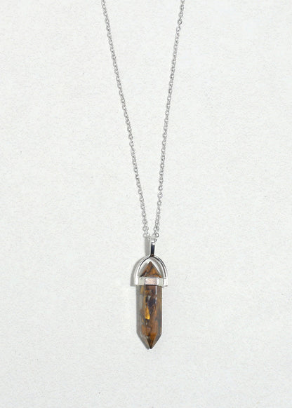 Aura Crystal Point Pendant Necklace