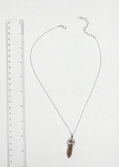 Aura Crystal Point Pendant Necklace