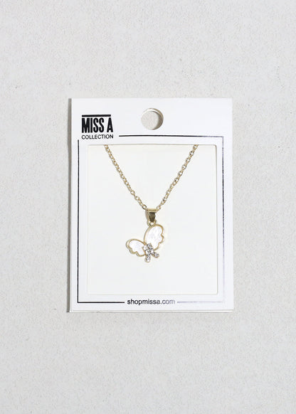 Flutter Gleam Butterfly Necklace