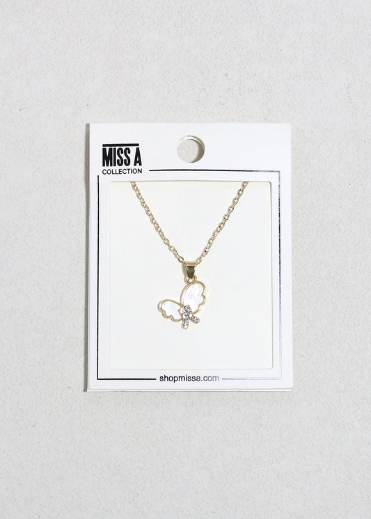 Flutter Gleam Butterfly Necklace