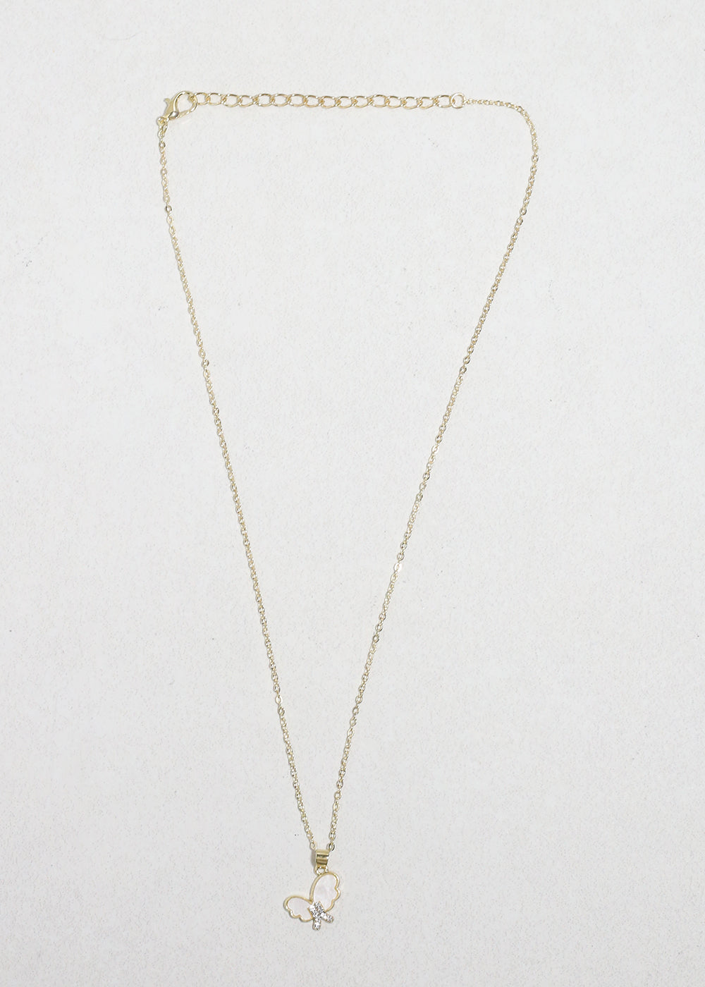 Flutter Gleam Butterfly Necklace