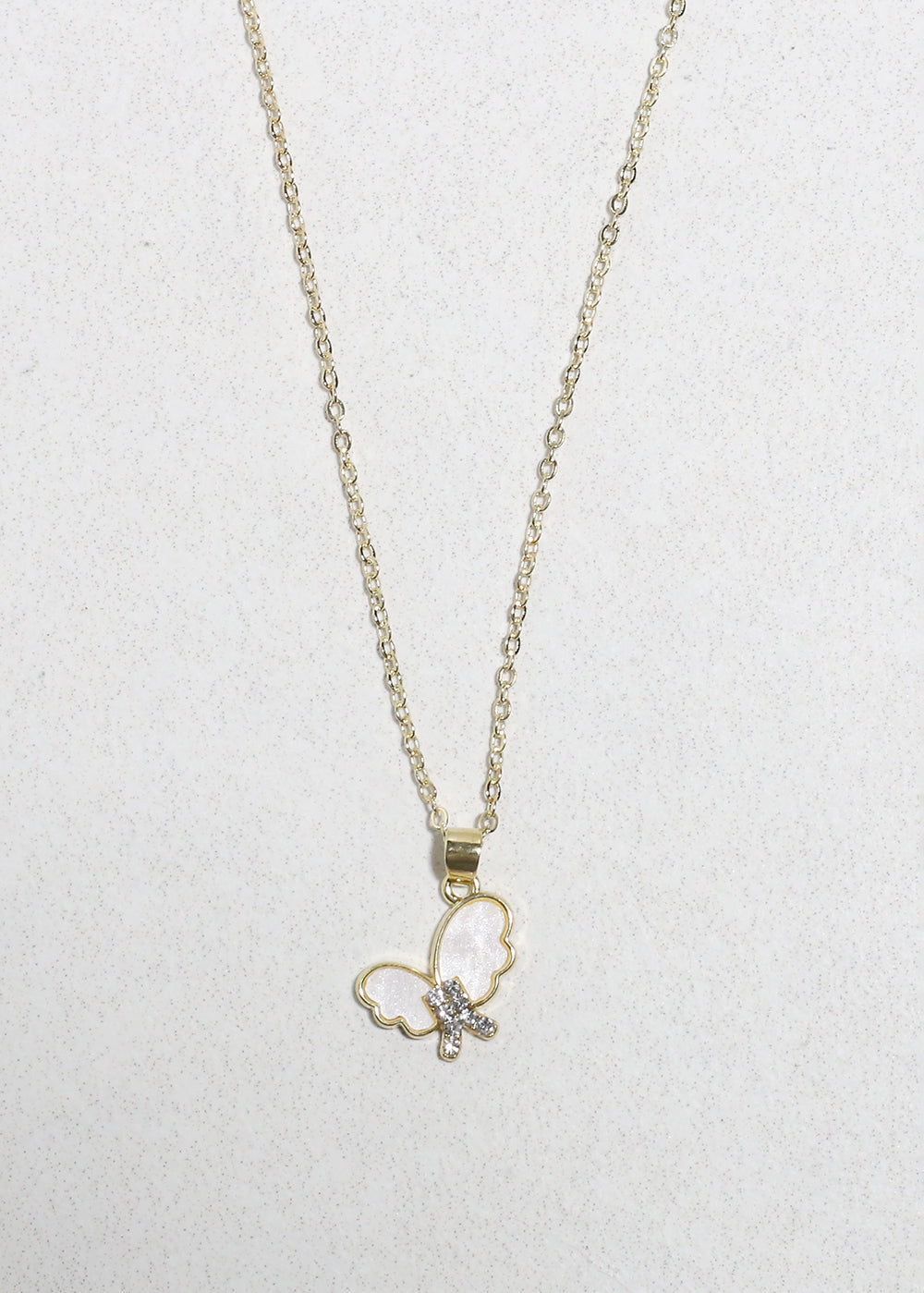 Flutter Gleam Butterfly Necklace