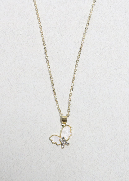 Flutter Gleam Butterfly Necklace