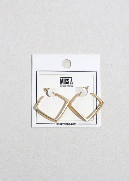 Sculpted Square Hoops