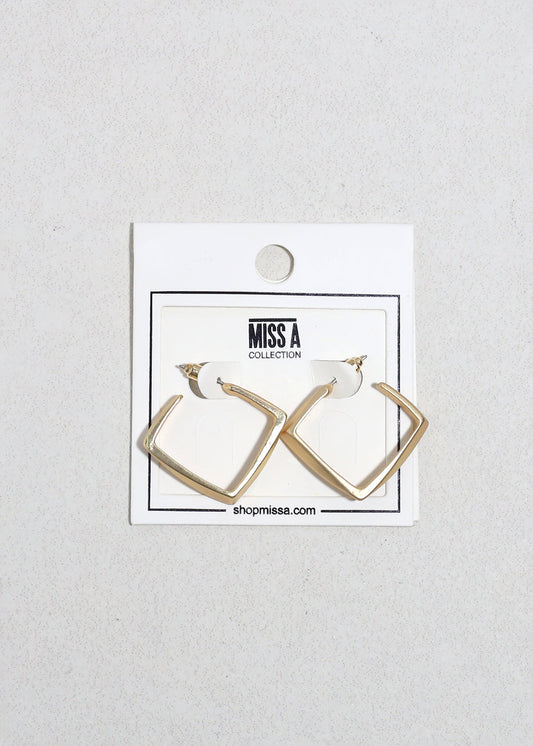 Sculpted Square Hoops