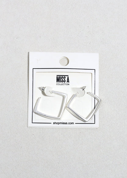 Sculpted Square Hoops