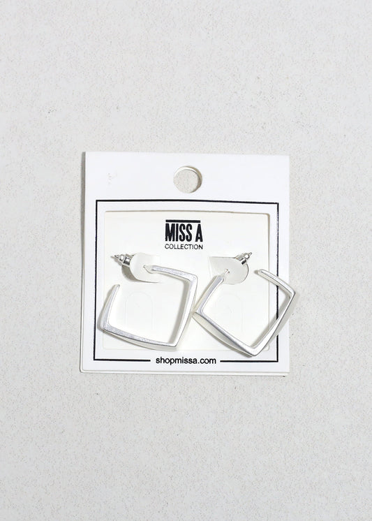 Sculpted Square Hoops
