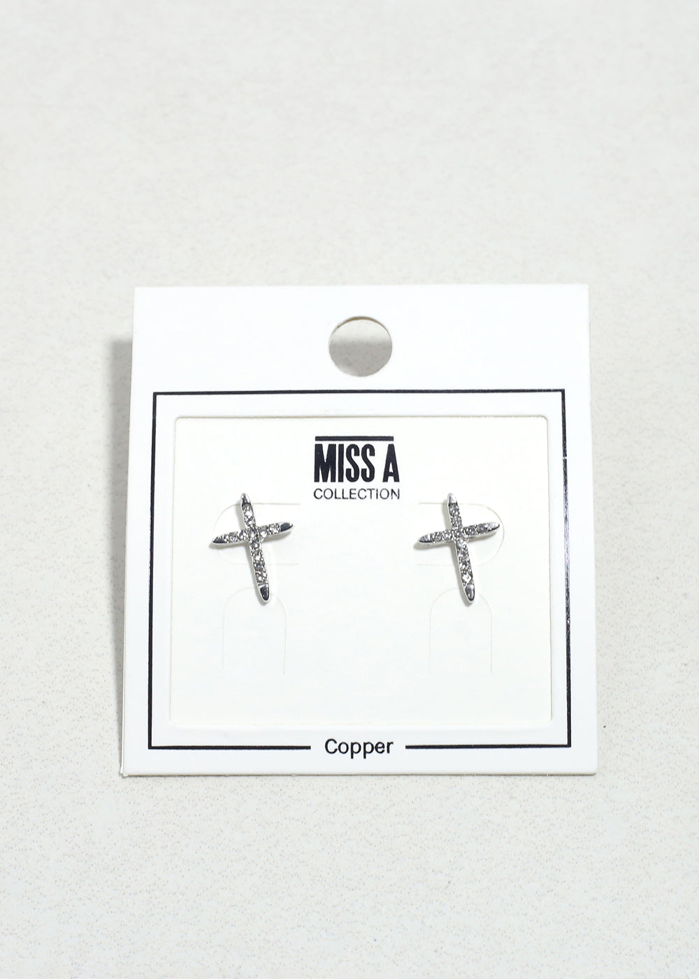 Radiant Faith Cross Stud Earrings