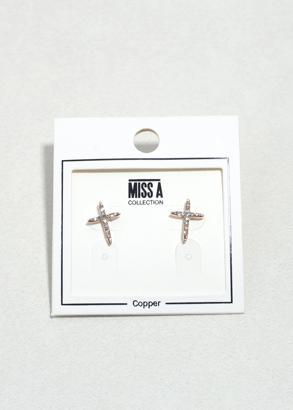 Radiant Faith Cross Stud Earrings