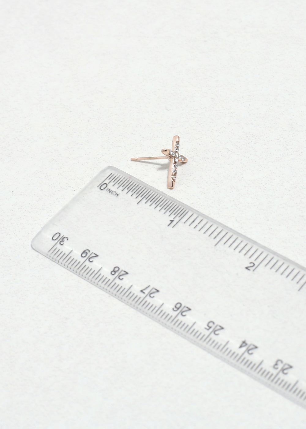 Radiant Faith Cross Stud Earrings