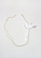 Gold + White Bow