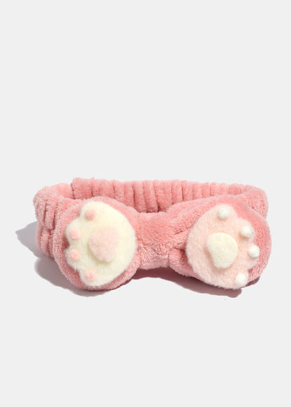 Purrfect Plush Paw Spa Headband
