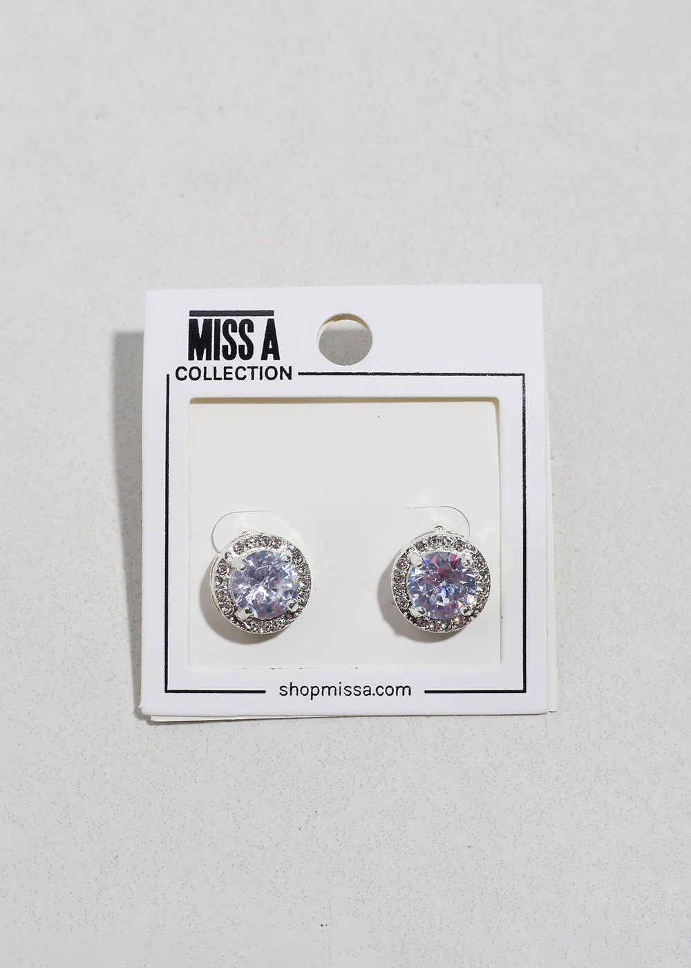Round Halo Stud Earrings