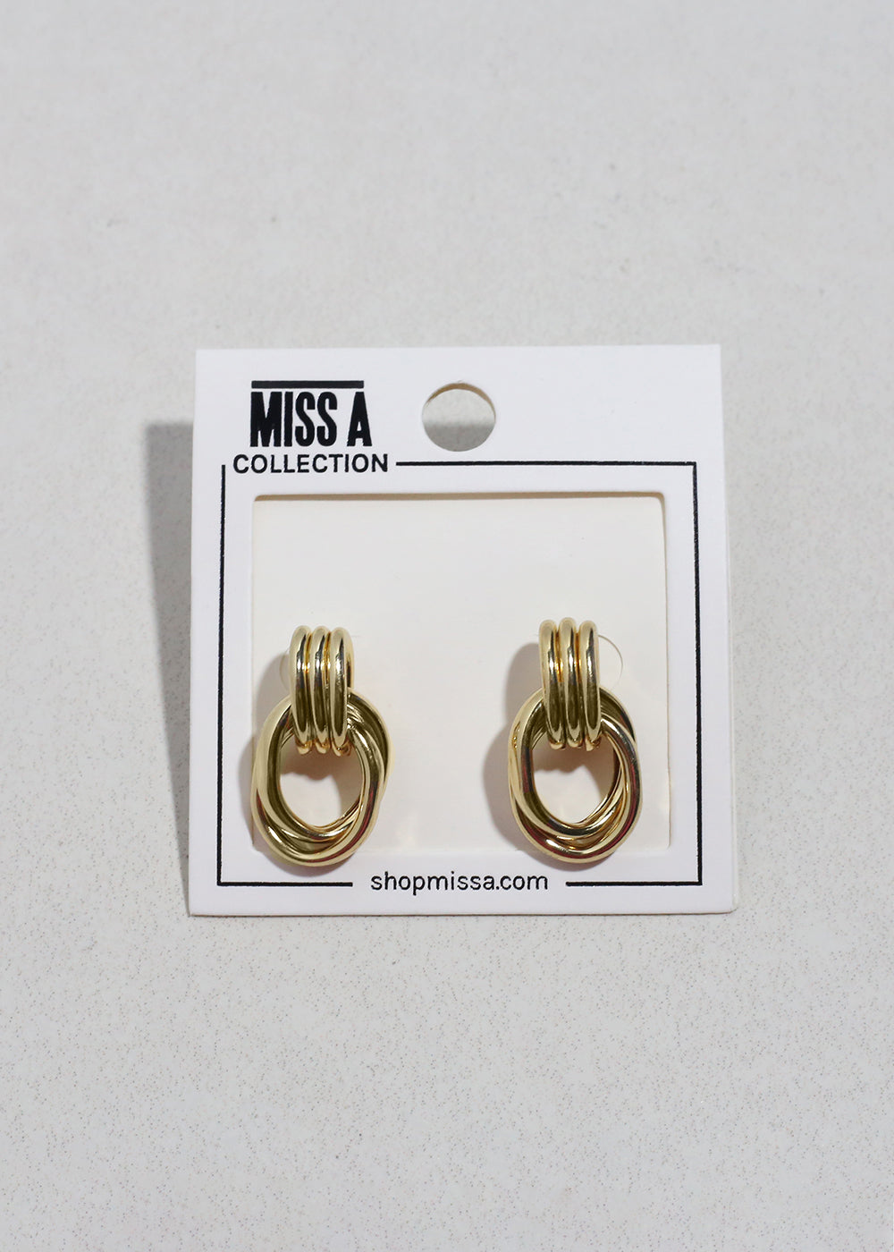 Linked Loop Stud Earrings