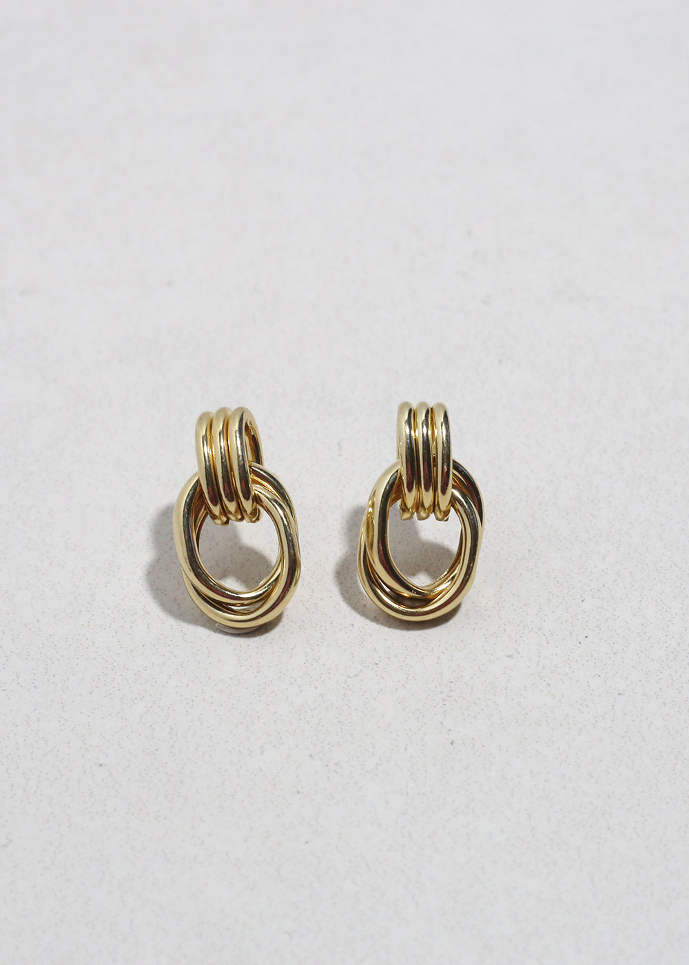 Linked Loop Stud Earrings