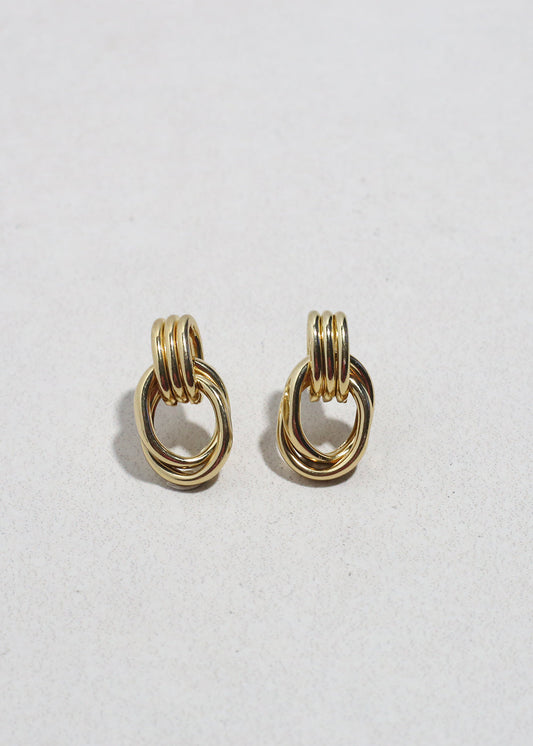 Linked Loop Stud Earrings