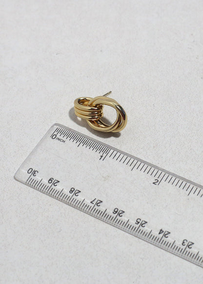 Linked Loop Stud Earrings