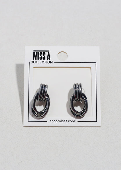 Linked Loop Stud Earrings