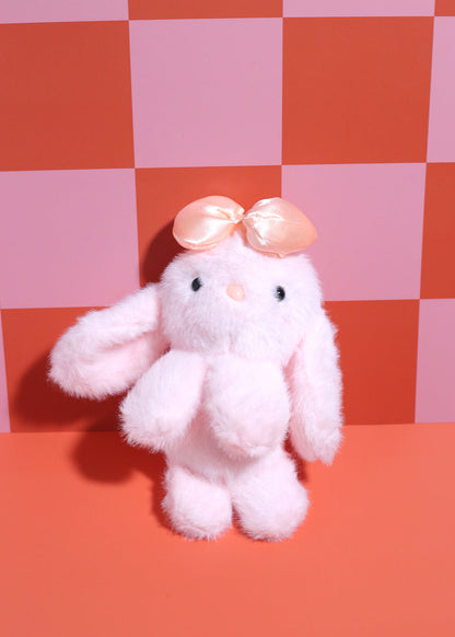 Sweet Bow Bunny Plush Keychain