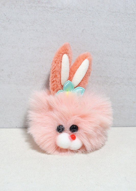 Blush Bunny Plush Keychain Bag Charm