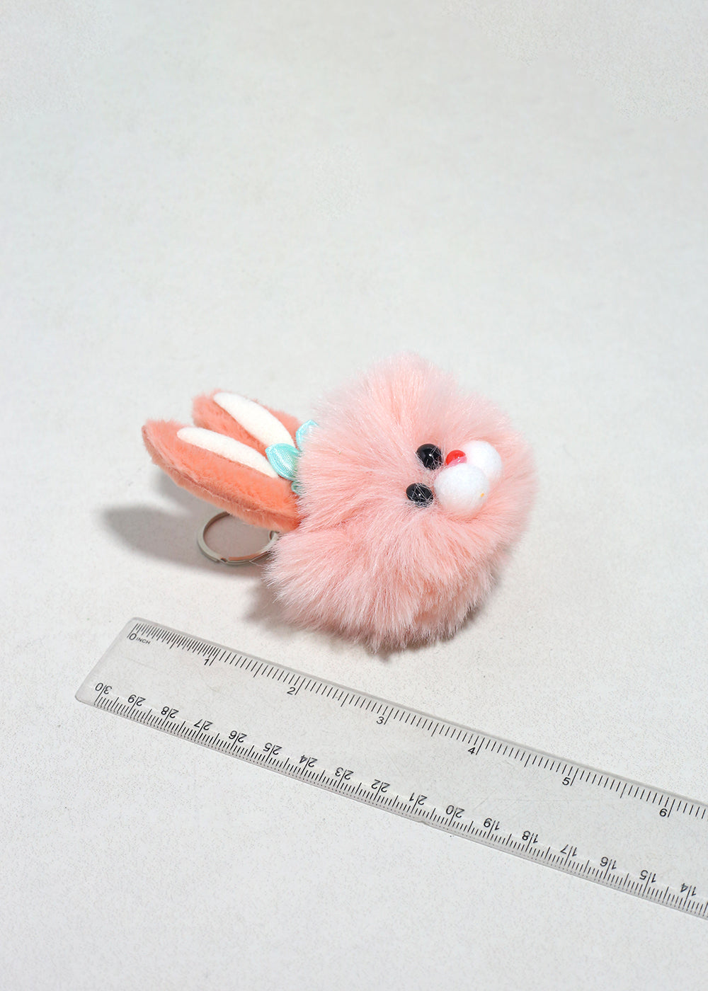 Blush Bunny Plush Keychain Bag Charm