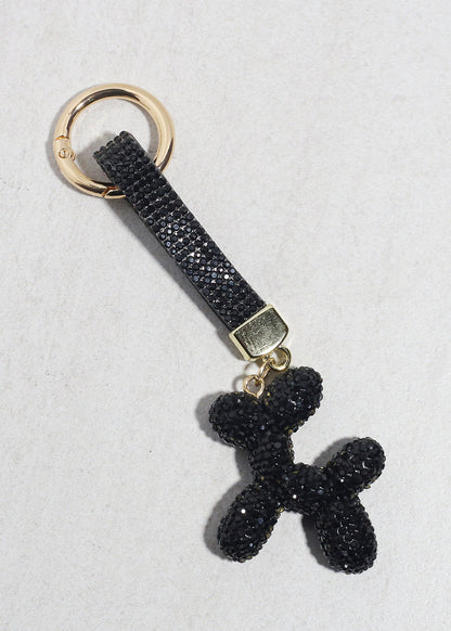 Glam Pup Rhinestone Keychain