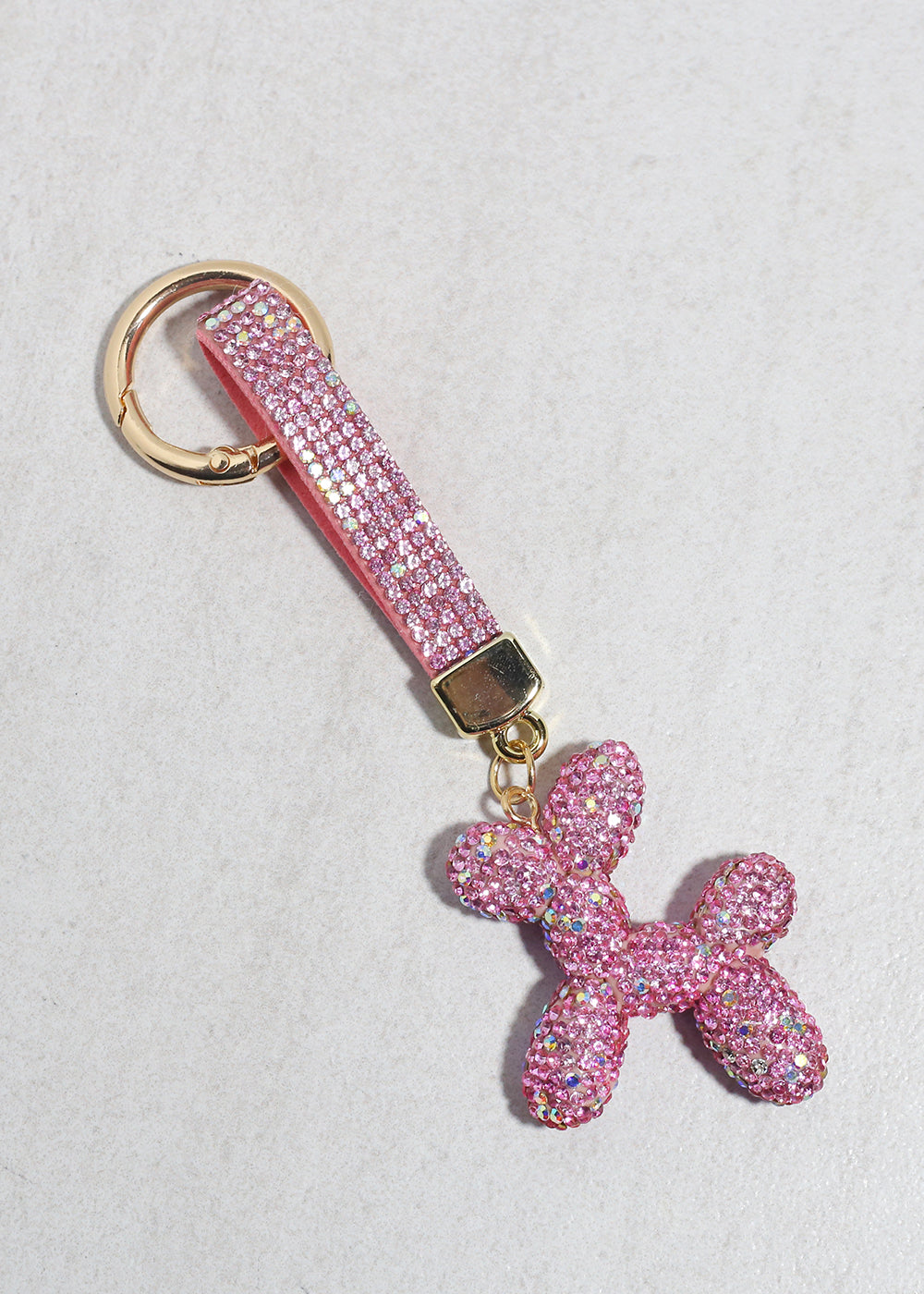 Glam Pup Rhinestone Keychain