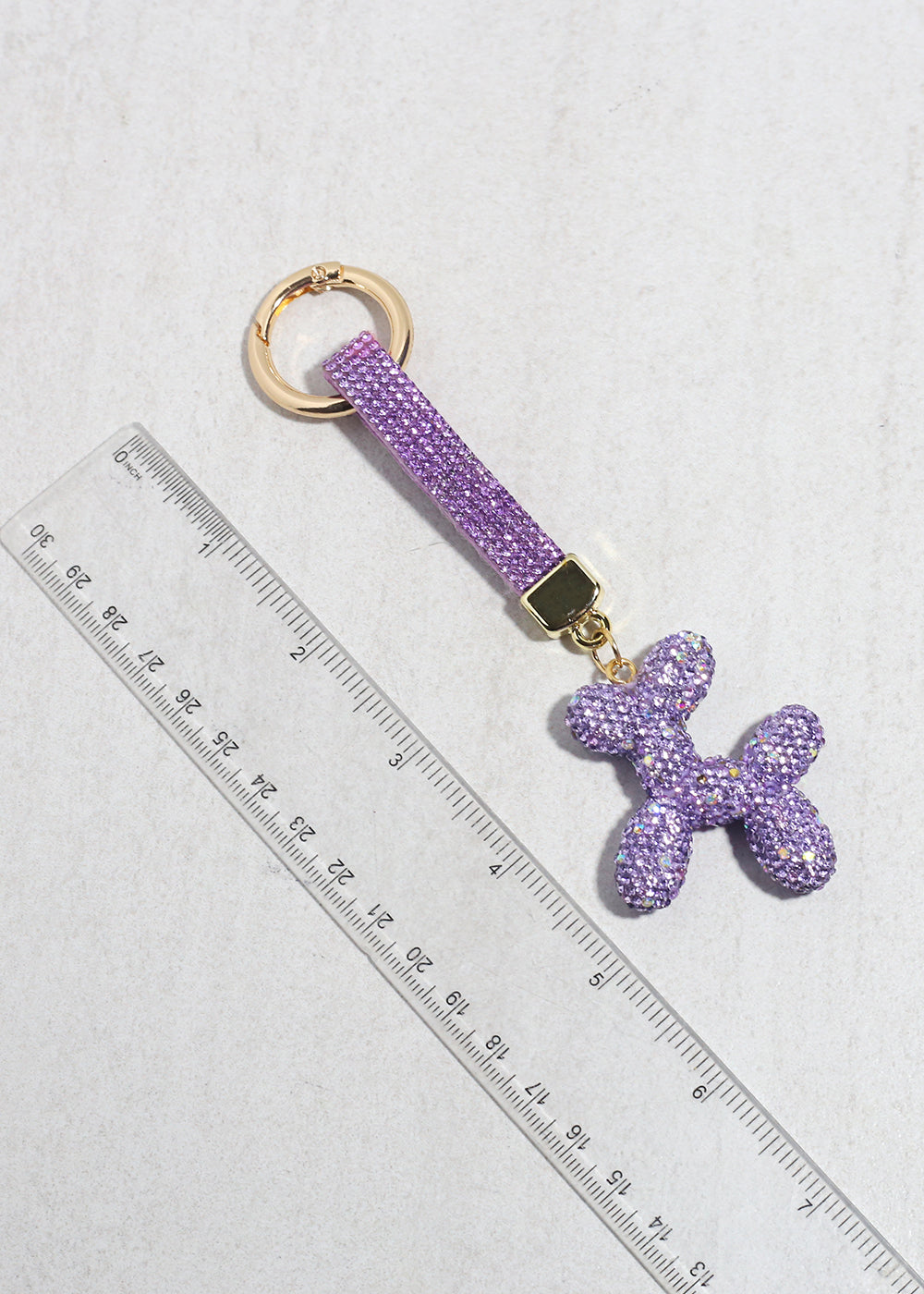 Glam Pup Rhinestone Keychain