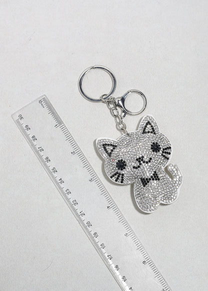 Glam Kitty Sparkle Bag Charm