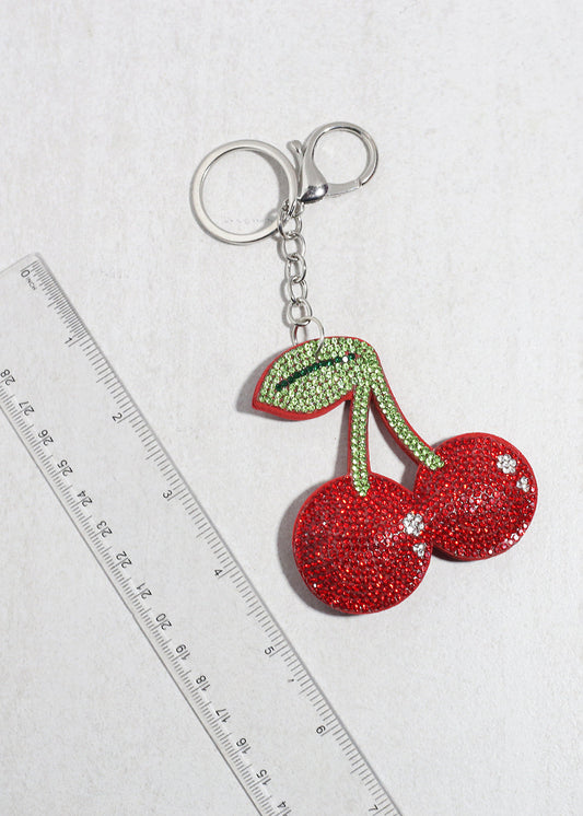 Sweet Cherry Sparkle Keychain