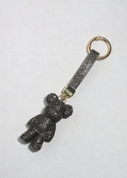 Rhinestone Teddy Luxe Keychain