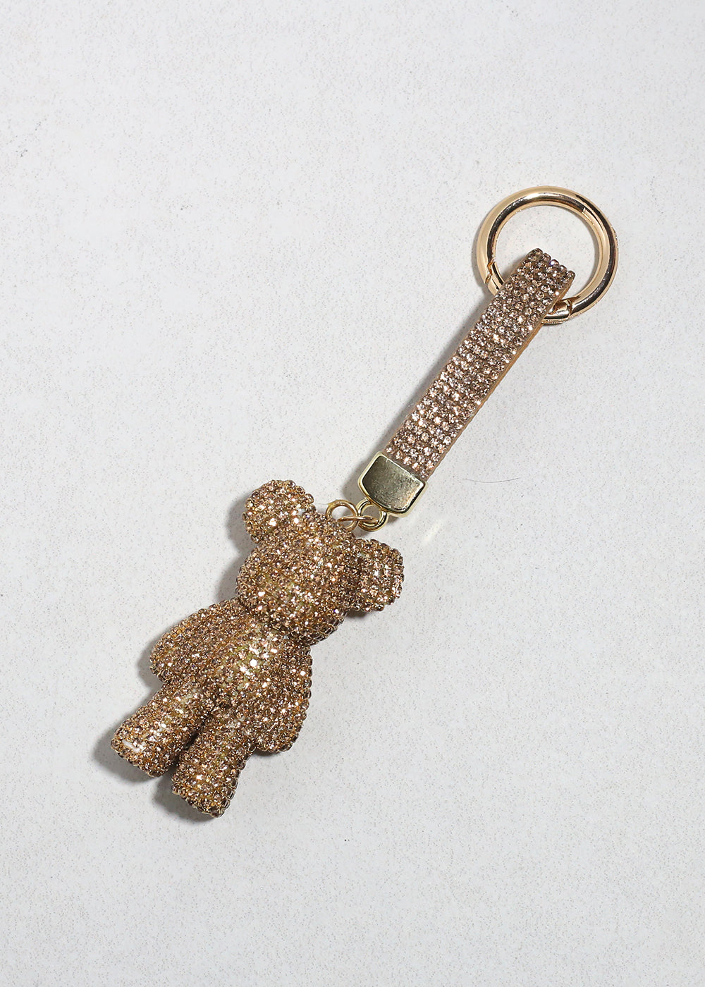 Rhinestone Teddy Luxe Keychain