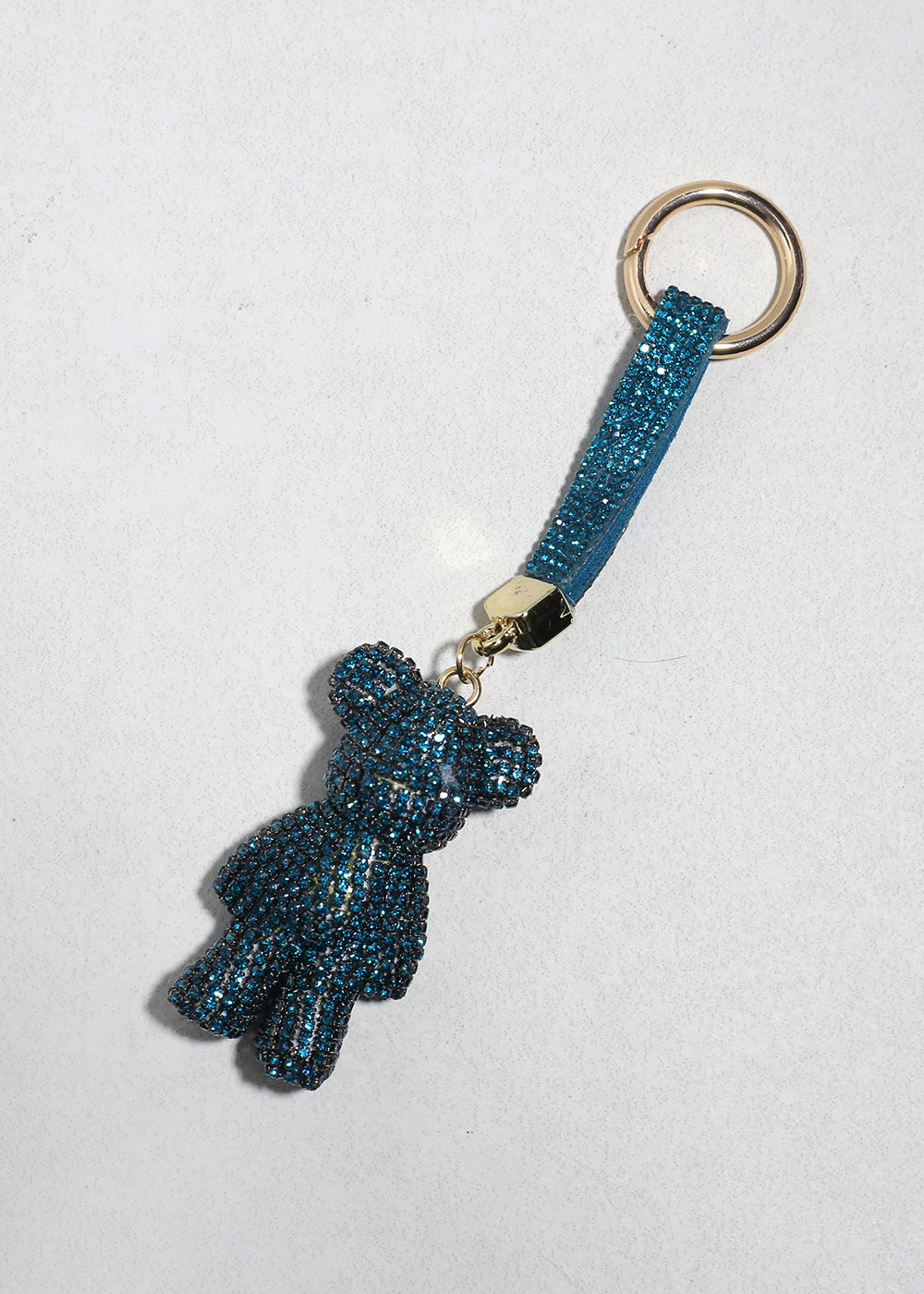 Rhinestone Teddy Luxe Keychain