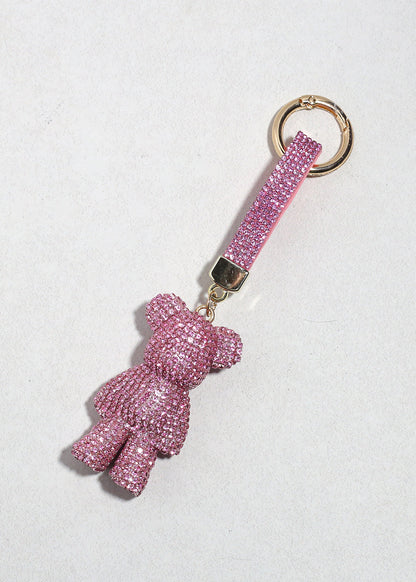 Rhinestone Teddy Luxe Keychain