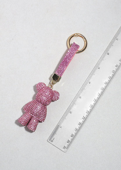 Rhinestone Teddy Luxe Keychain