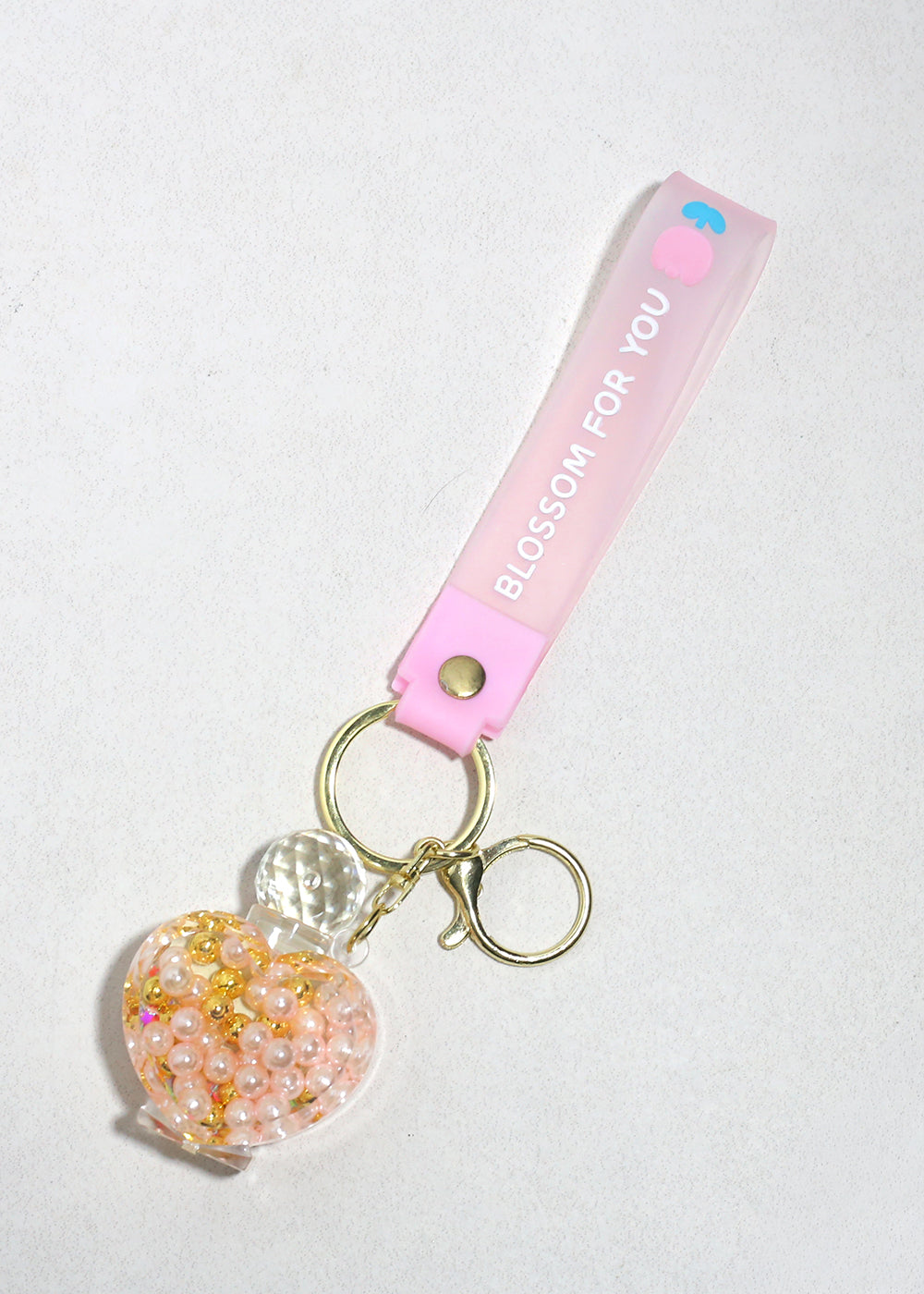 Blossom Pearl Heart Bag Charm