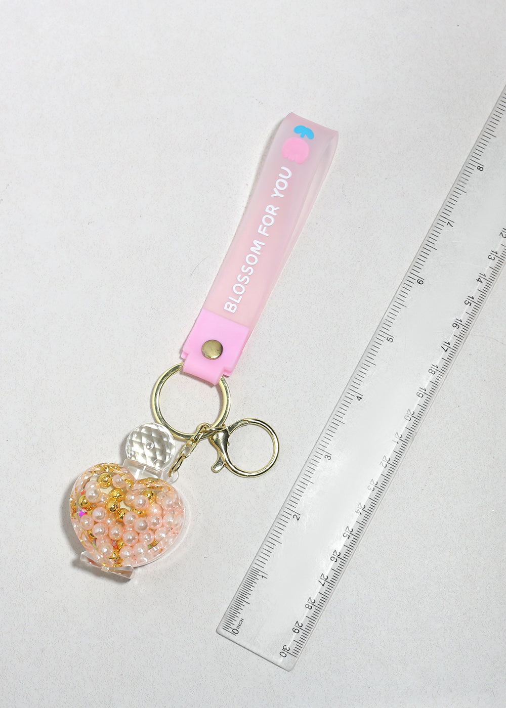 Blossom Pearl Heart Bag Charm