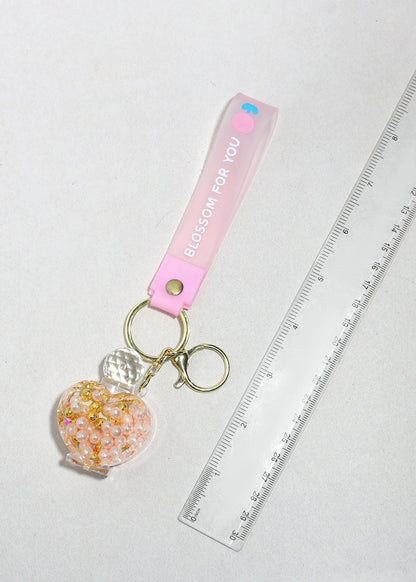 Blossom Pearl Heart Bag Charm