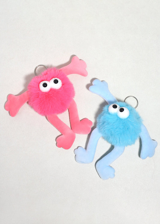 Fluffy Wiggle Monster Plush Bag Charm