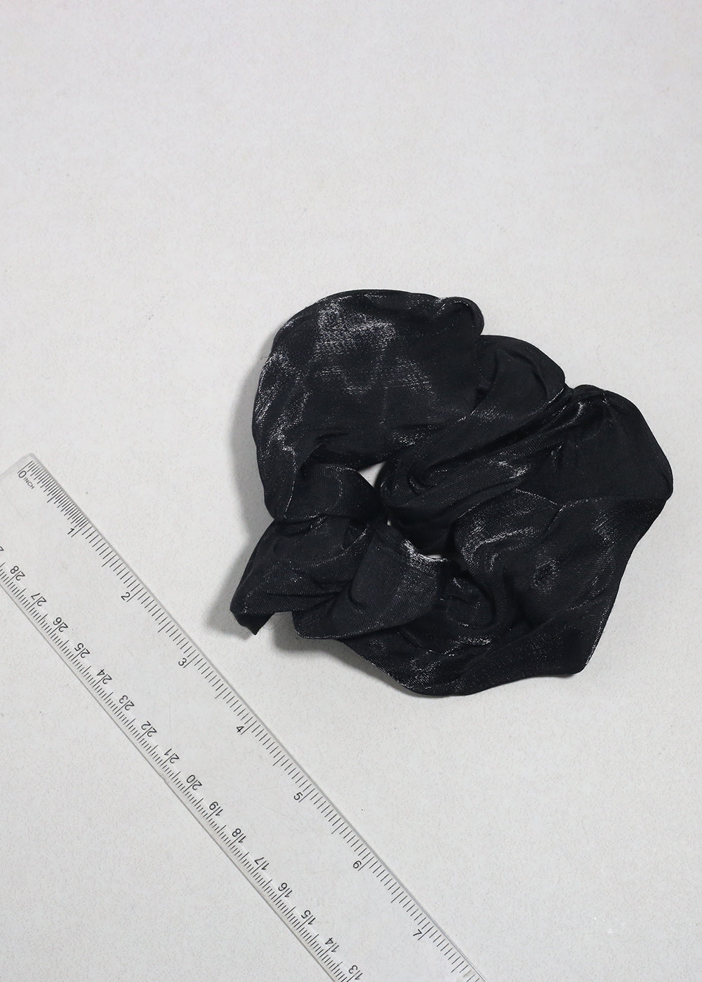 Midnight Luxe Satin Oversized Hair Scrunchie