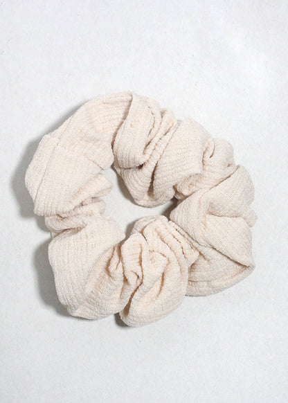 Cloud Cream Textured Oversized Hair Scrunchie