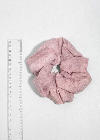 Rosy Denim Oversized Hair Scrunchie
