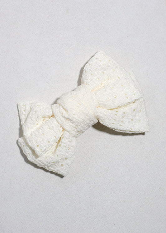 Sweet Eyelet Bow Clip