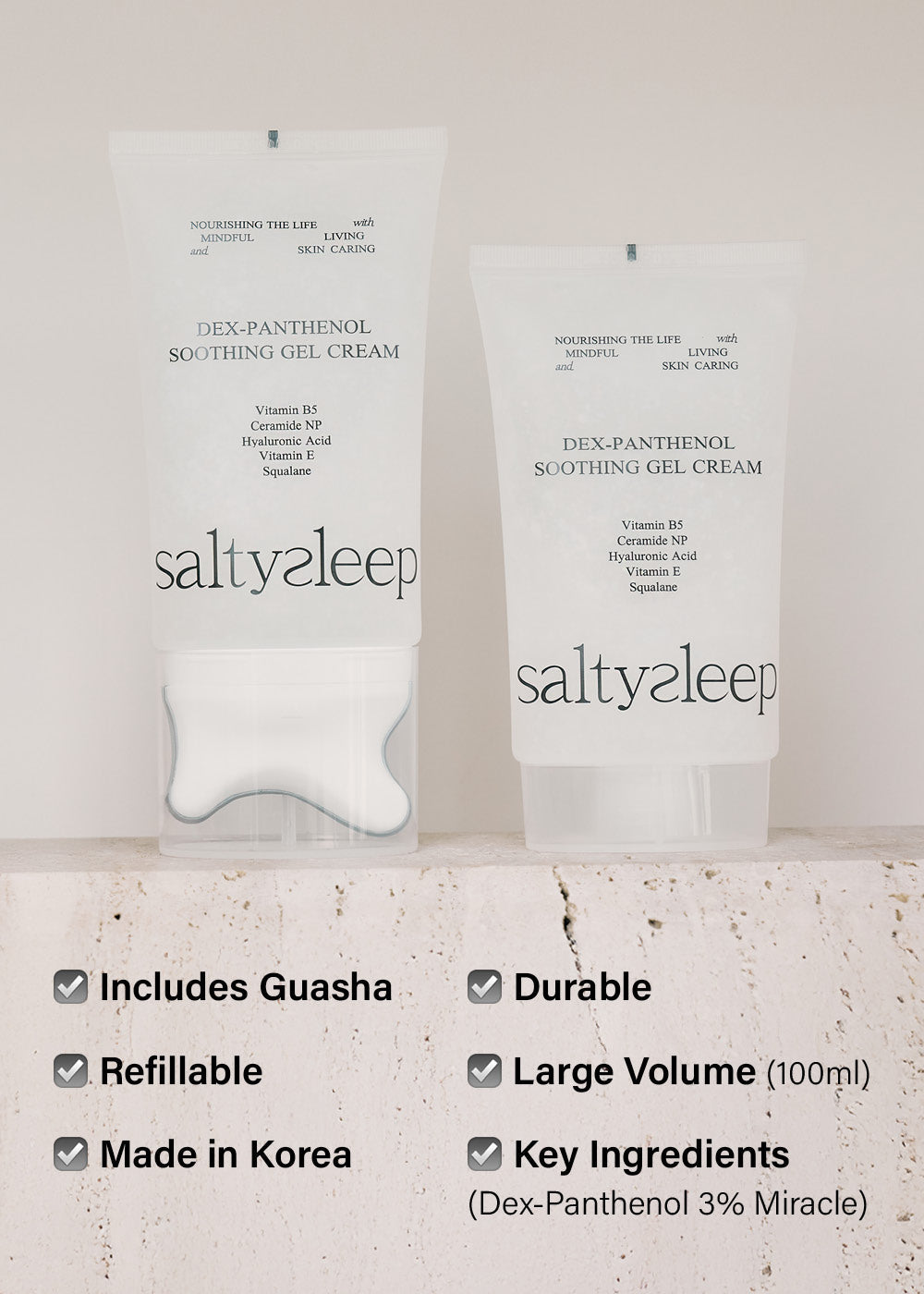 saltysleep Dex-Panthenol Soothing Gel Cream with Guasha 100ml