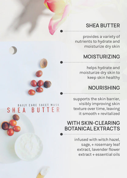 AOA Skin Shea Butter Daily Care Sheet Mask