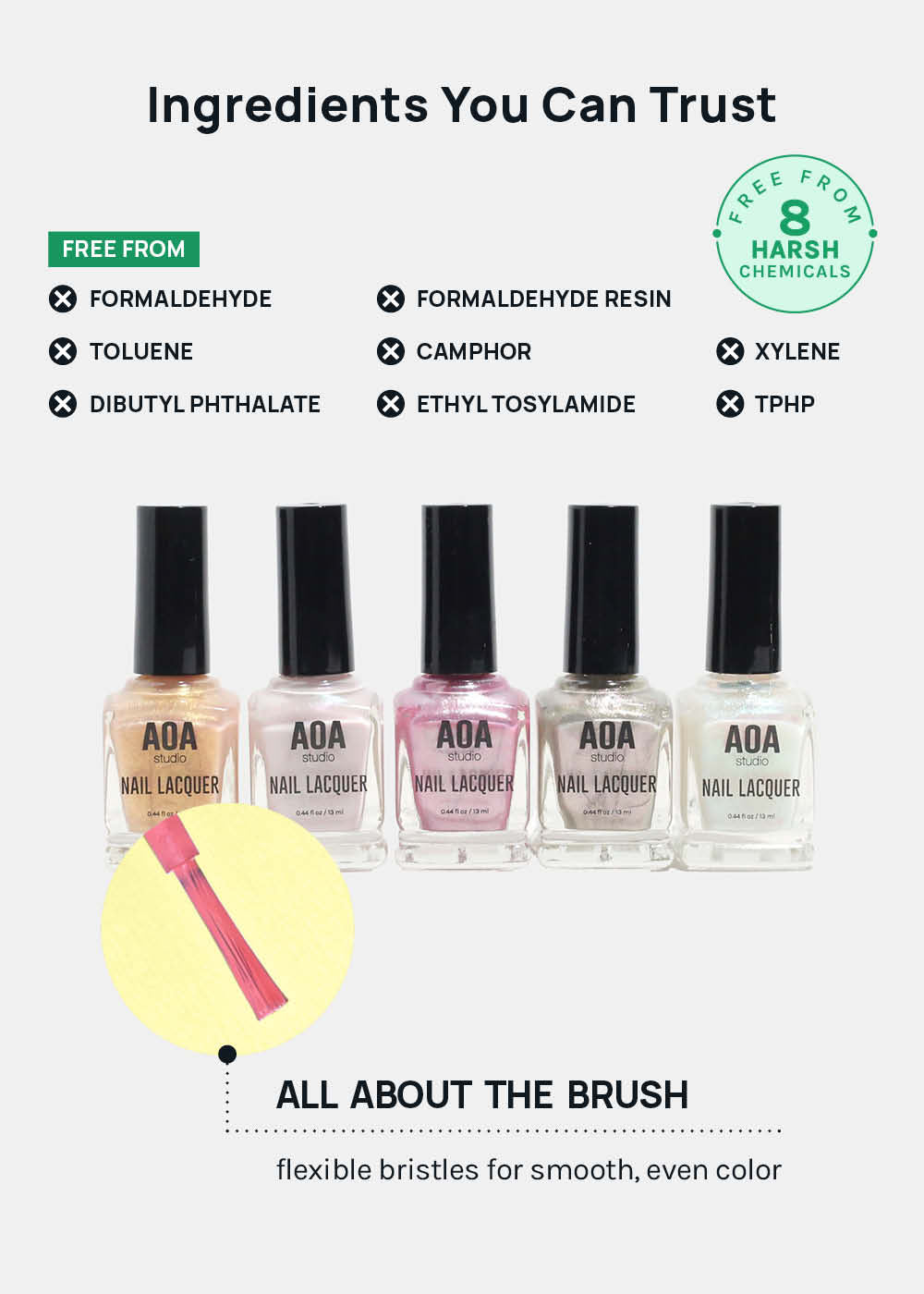 AOA Nail Lacquer – Shimmers