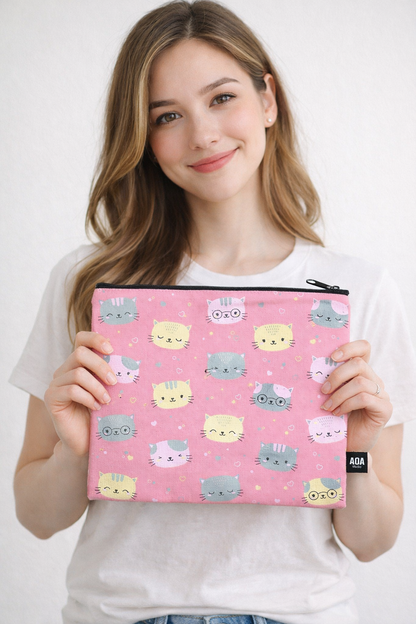 A+ Large Canvas Bag - Cats