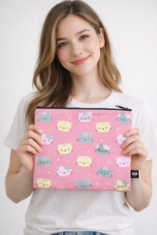 A+ Large Canvas Bag - Cats