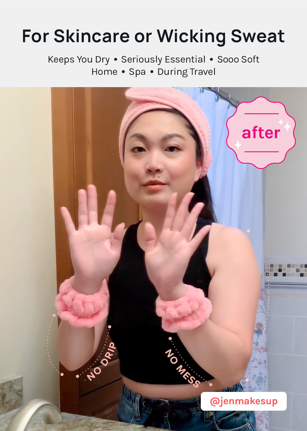 A+ Microfiber No-Drip Wristbands